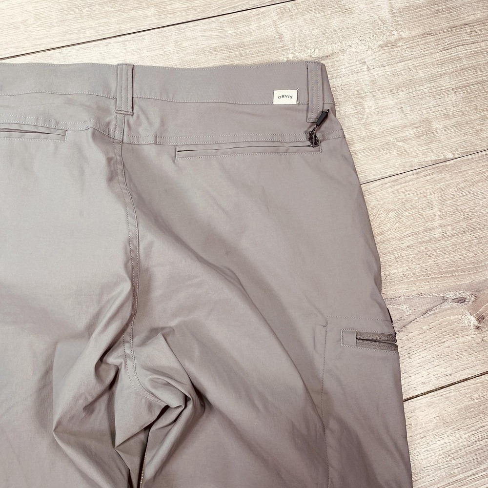 Orvis Pants Mens 34x29 Gray Hiking Water Repellent‎ Stretch Zip Media Pocket - Picture 7 of 13